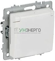 Розетка BRITE РСбш10-3-44-БрАБ 16А IP44 с заземл. защ. шторки с крышкой механизм арктич. бел. IEK BR-R16-16-44-K91