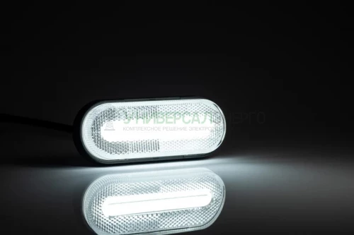 Фонарь габаритный LED 12-36В, белый со светоотражателем, кронштейном и проводом. FRISTOM FT-070 B+K LED фото 3