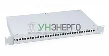 Кросс бокс оптический FO-19-32ST 19дюйм на 32 ST(FC) со сплайс-кассетой и КДЗС (без пигтейлов и проходных адаптеров) Cabeus 7934c