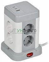 Удлинитель 8х1.5м 16А IP20 У08K 20Вт USB A+C 3х1 сер. DOMINIC IEK DN-YP30-16-08-01-ZKU-K41 Удлинитель 8х1.5м 16А IP20 У08K 20Вт USB A+C 3х1 сер. DOMINIC IEK DN-YP30-16-08-01-ZKU-K41