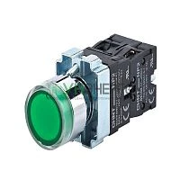 Кнопка управления NP2-BW3365 плоская 1НО+1НЗ AC/DC230В (LED) IP40 (R) зел. CHINT 574365