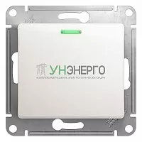 Выключатель 1-кл. СП Glossa 10А IP20 (сх. 1а) 10AX с подсветкой механизм перламутр. SE GSL000613