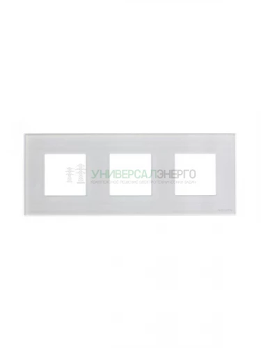 Рамка 3-м Zenit стекло бел. ABB 2CLA227300N3001 фото 4
