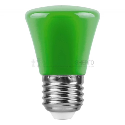 Лампа светодиодная Feron LB-372 Колокольчик E27 1W зеленый 25912 фото 2
