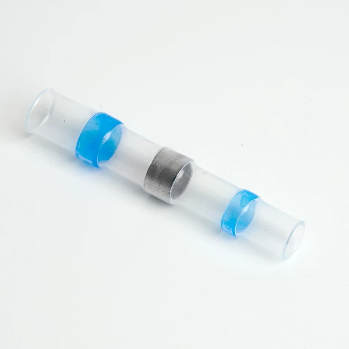 LD302-1525 ГСИ термоусаживаемая с припоем 1,5-2,5 мм 27A,  прозрачный/голубой (DIY упак 10шт) 49161 фото 4