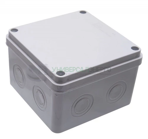 Коробка разветвительная STEKKER EBX30-02-54, 85*85*50 мм, 4 ввода, IP65, светло-серая 39173