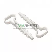 Дюбель-хомут d6х14мм для плоского кабеля белый (уп.100шт) PROxima EKF plc-cd1-6x14w