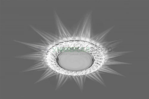 Светильник встраиваемый с белой LED подсветкой Feron CD4021 потолочный GX53 без лампы прозрачный 29474 фото 4