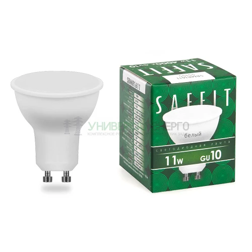 Лампа светодиодная SAFFIT SBMR1611 MR16 GU10 11W 4000K 55155