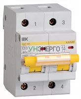 Выключатель автоматический модульный 2п C 10А 10кА ВА47-100 IEK MVA40-2-010-C Выключатель автоматический модульный 2п C 10А 10кА ВА47-100 IEK MVA40-2-010-C