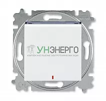 Переключатель 1-кл. СП Levit IP20 с контрол. подсветкой бел./дым. черн. ABB 2CHH592545A6062