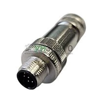 Разъем М12 8A штыревой винт метал. прямой резьба PG9 каб. часть СЦМ120004-08A СТЭЗ 185200030 Разъем М12 8A штыревой винт метал. прямой резьба PG9 каб. часть СЦМ120004-08A СТЭЗ 185200030