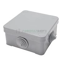 Коробка разветвительная STEKKER EBX10-34-44 250/380В, 75*75*44мм, 10А, 4 ввода, IP53, светло-серая (КЭМ 3-10-4 (П)) 39251