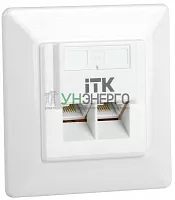 Розетка компьютерная 2-м СП RJ45 кат.5E UTP ITK CS2-1C5EU-2-1