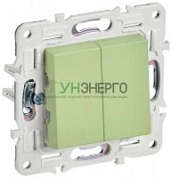 Выключатель проходной 2-кл. SKANDY 10А SK-V05G мятный IEK SK-V22-0-10-K06