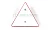 Светоотражатель красный треугольный с отверстиями с винтами WAS 52