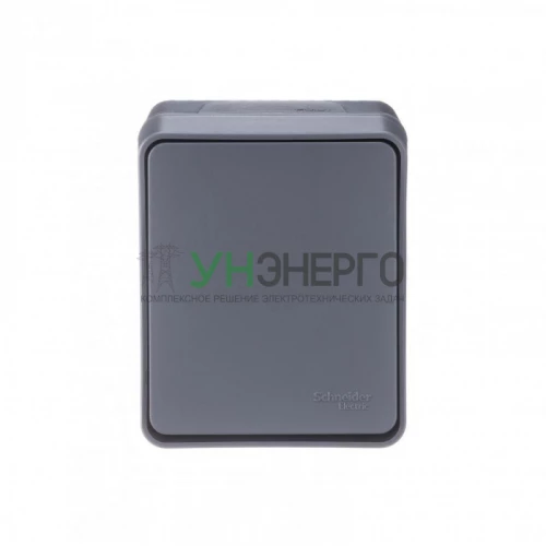 Переключатель проходной 1-кл. ОП AtlasDesign PROFI IP54 10AX антрацит SE ATN544061 фото 5