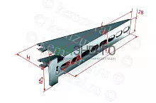 Полка кабельная К1163 сталь 2.0мм УТ1.5 КЭМЗ 461 457006 14