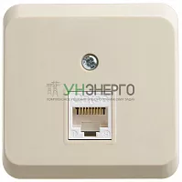 Розетка компьютерная ОП Этюд RJ45 кат.5E крем. SE KOMA-001K